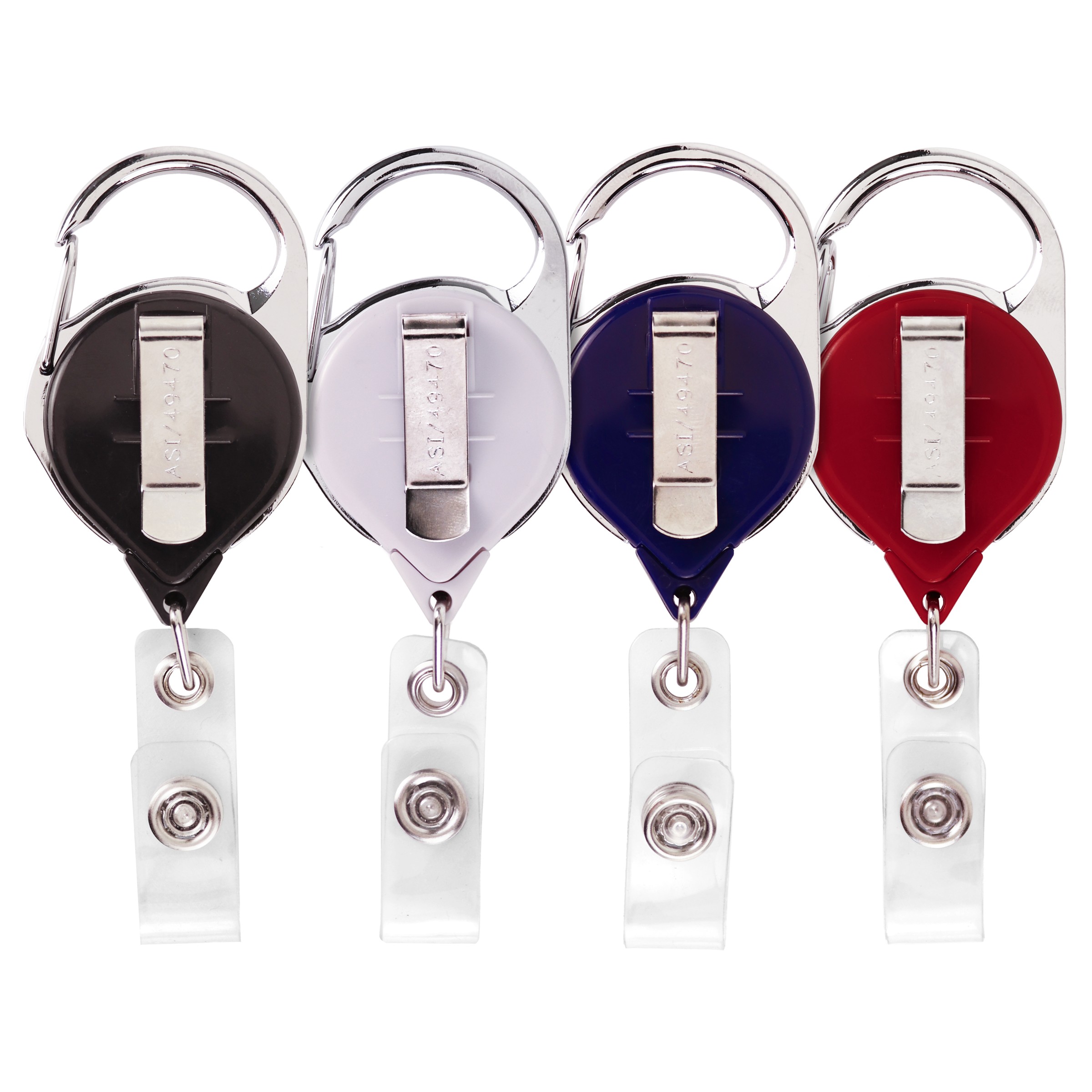 Picture of Carabiner Retractable Badge Reel w/belt clip, solid color