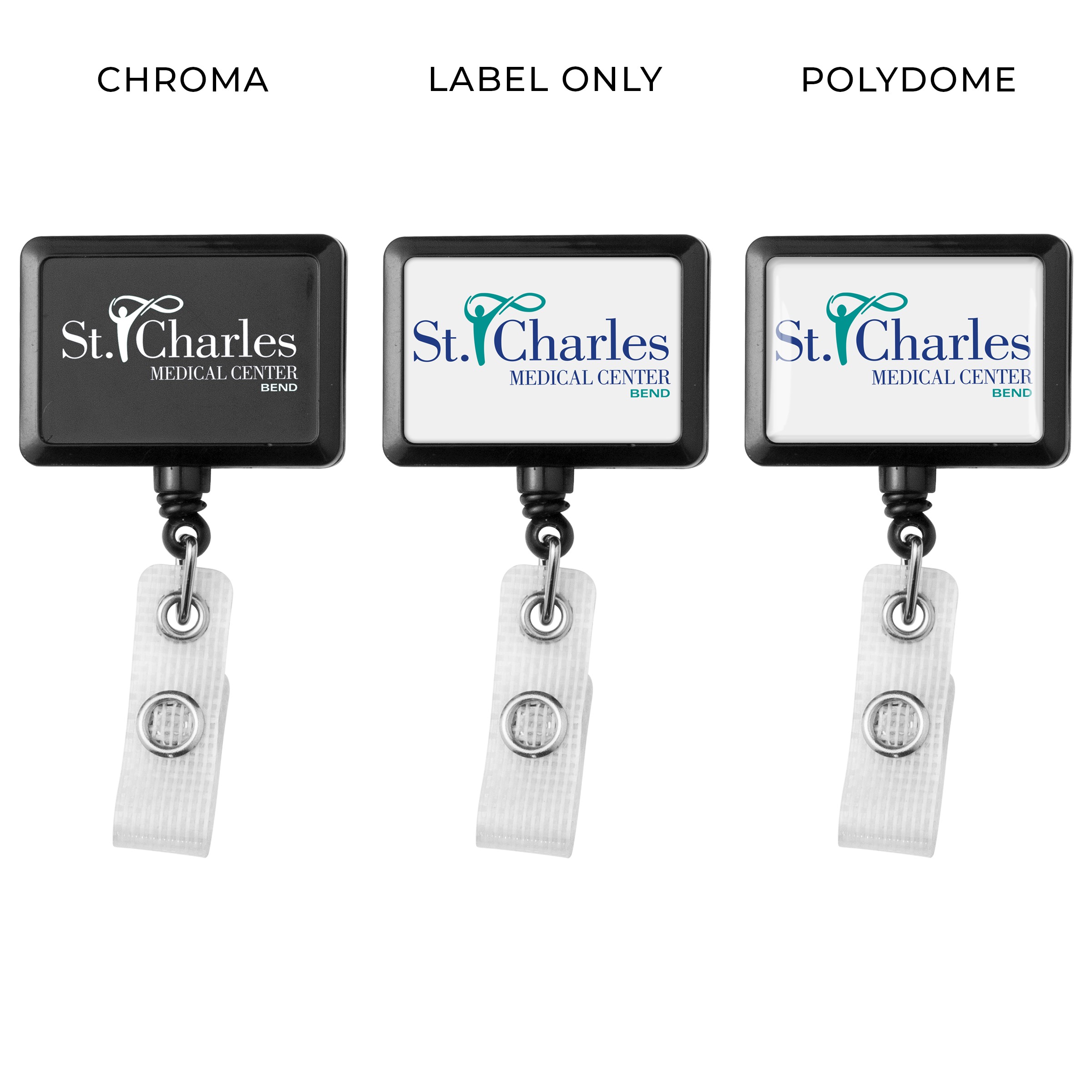 Picture of Anti-Microbial Rectangle Retractable Badge Reel