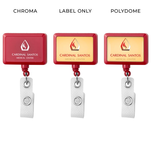 Picture of Anti-Microbial Rectangle Retractable Badge Reel
