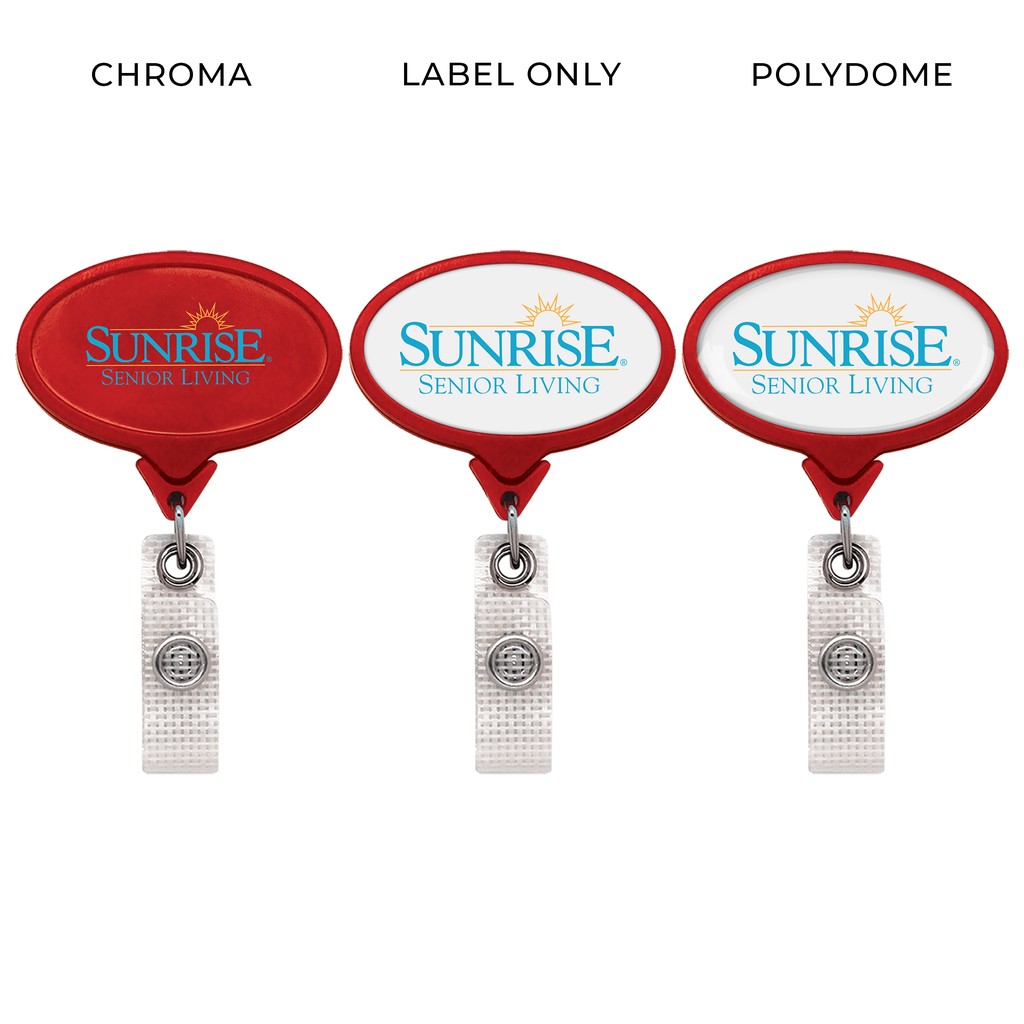 Picture of Jumbo Anti-Microbial Oval Retractable Badge Reel