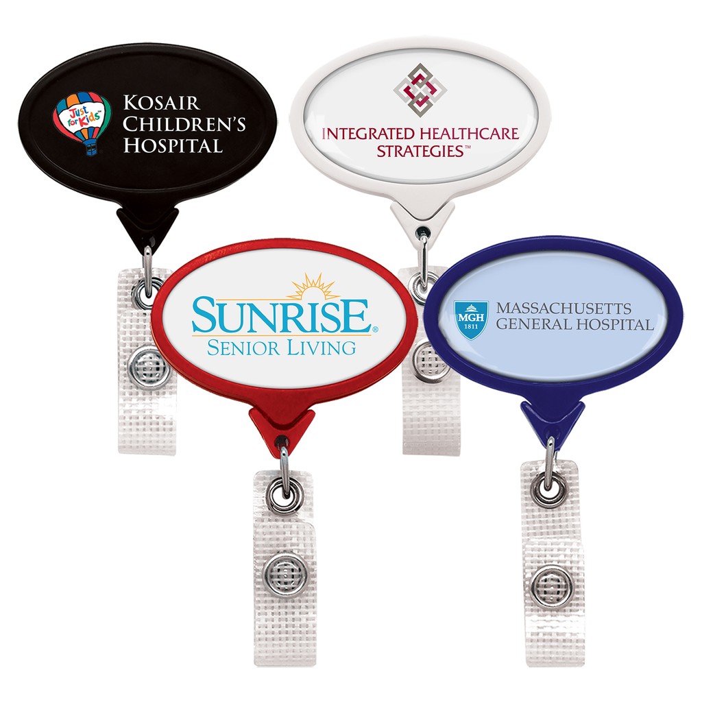 Picture of Jumbo Anti-Microbial Oval Retractable Badge Reel