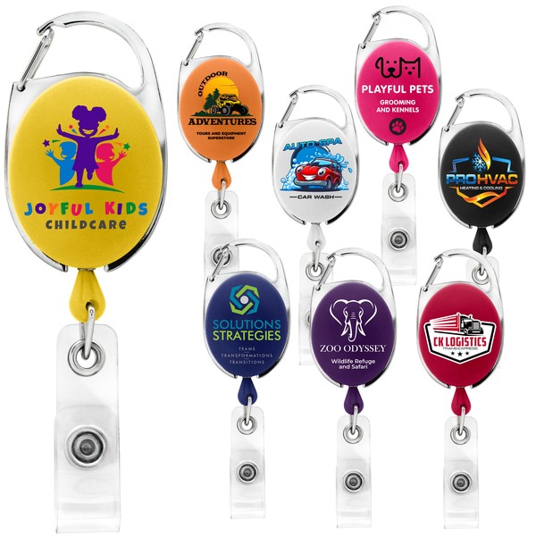 Picture of Bubble Carabiner Retractable Badge Reel w/belt clip