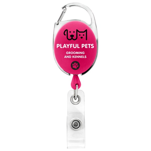 Picture of Bubble Carabiner Retractable Badge Reel w/belt clip