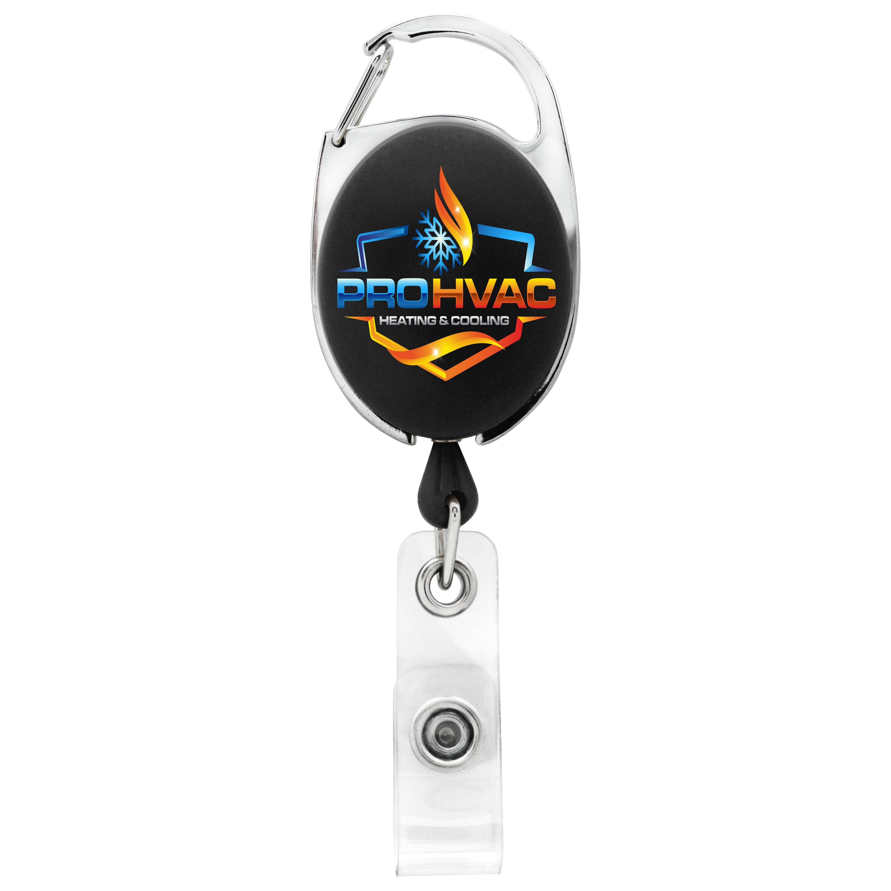 Picture of Bubble Carabiner Retractable Badge Reel w/belt clip