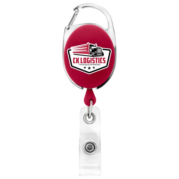Picture of Bubble Carabiner Retractable Badge Reel w/belt clip