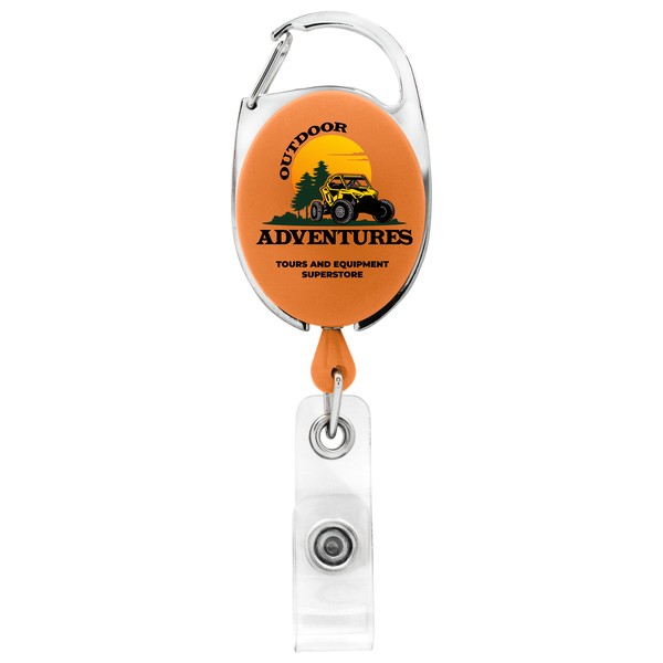 Picture of Bubble Carabiner Retractable Badge Reel w/belt clip