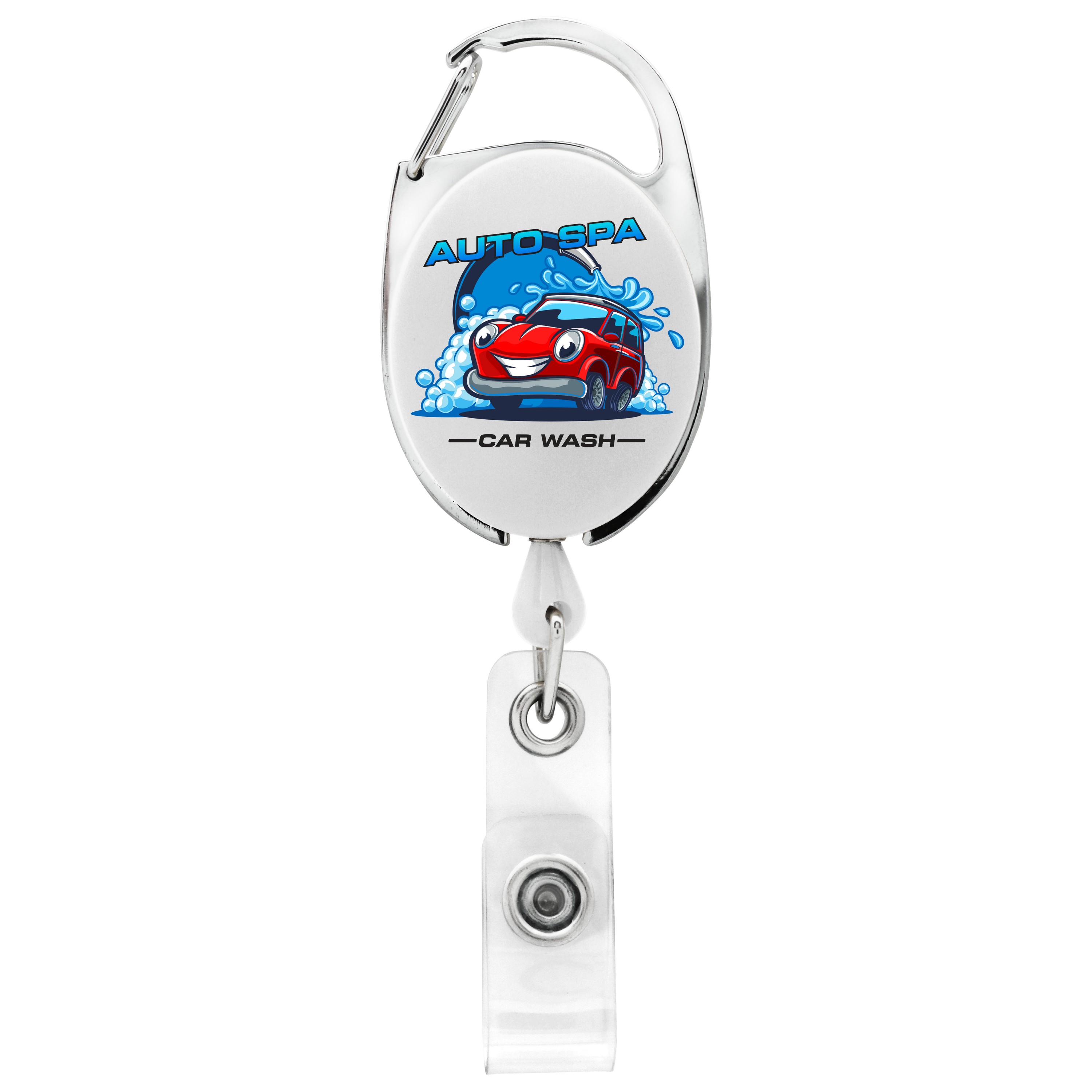 Picture of Bubble Carabiner Retractable Badge Reel w/belt clip