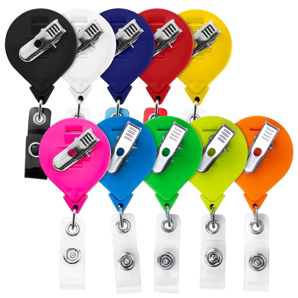 Picture of Jumbo Round Retractable Badge Reel, solid color