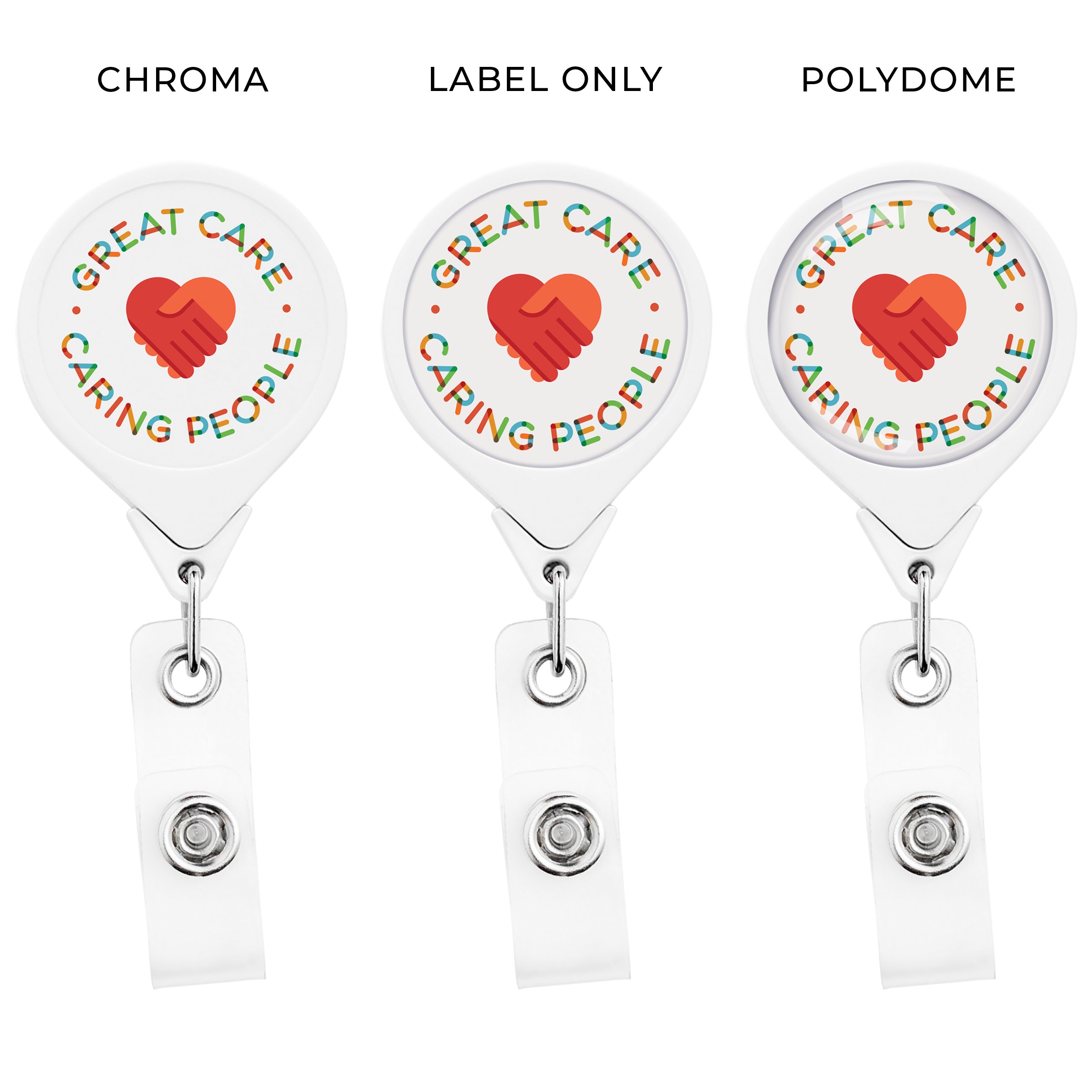 Picture of Jumbo Round Retractable Badge Reel, solid color