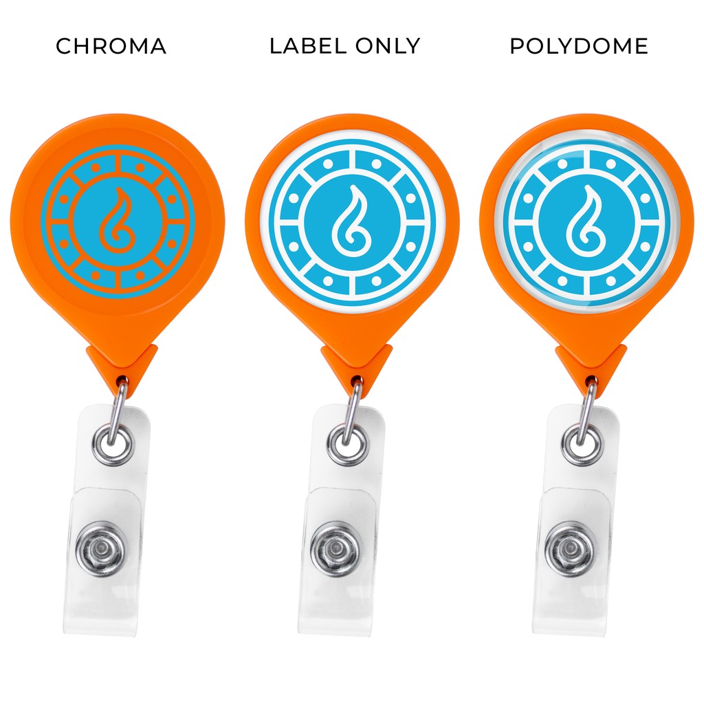 Picture of Jumbo Round Retractable Badge Reel, solid color