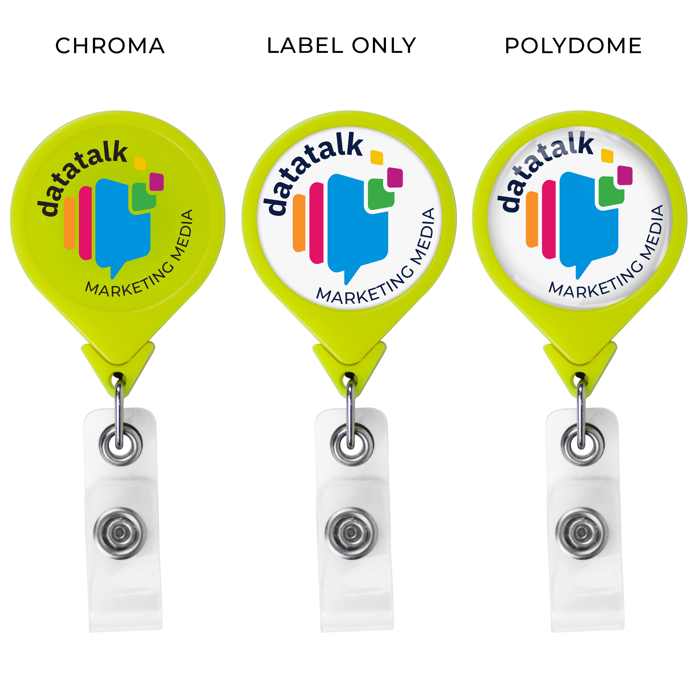 Picture of Jumbo Round Retractable Badge Reel, solid color