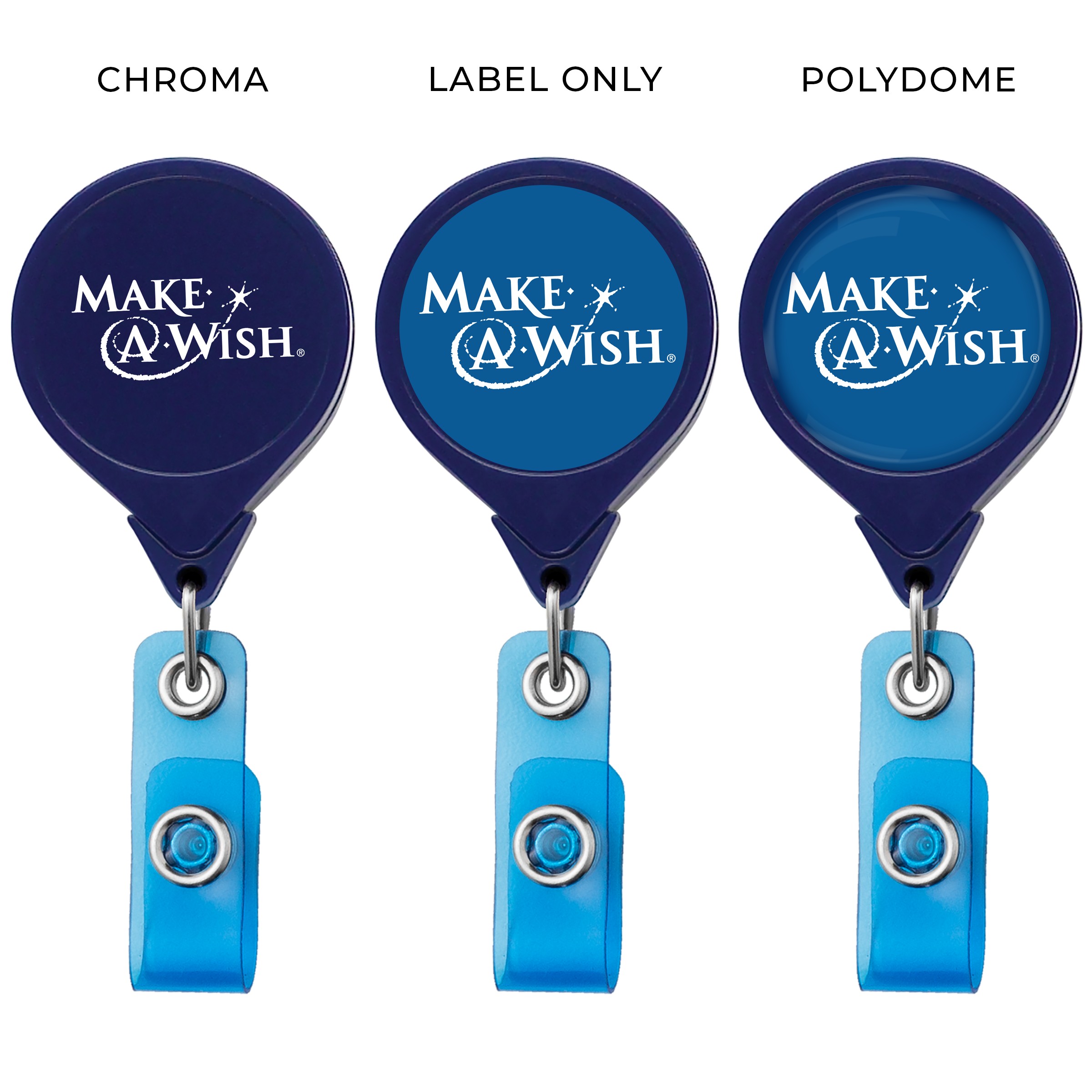 Picture of Jumbo Round Retractable Badge Reel, solid color