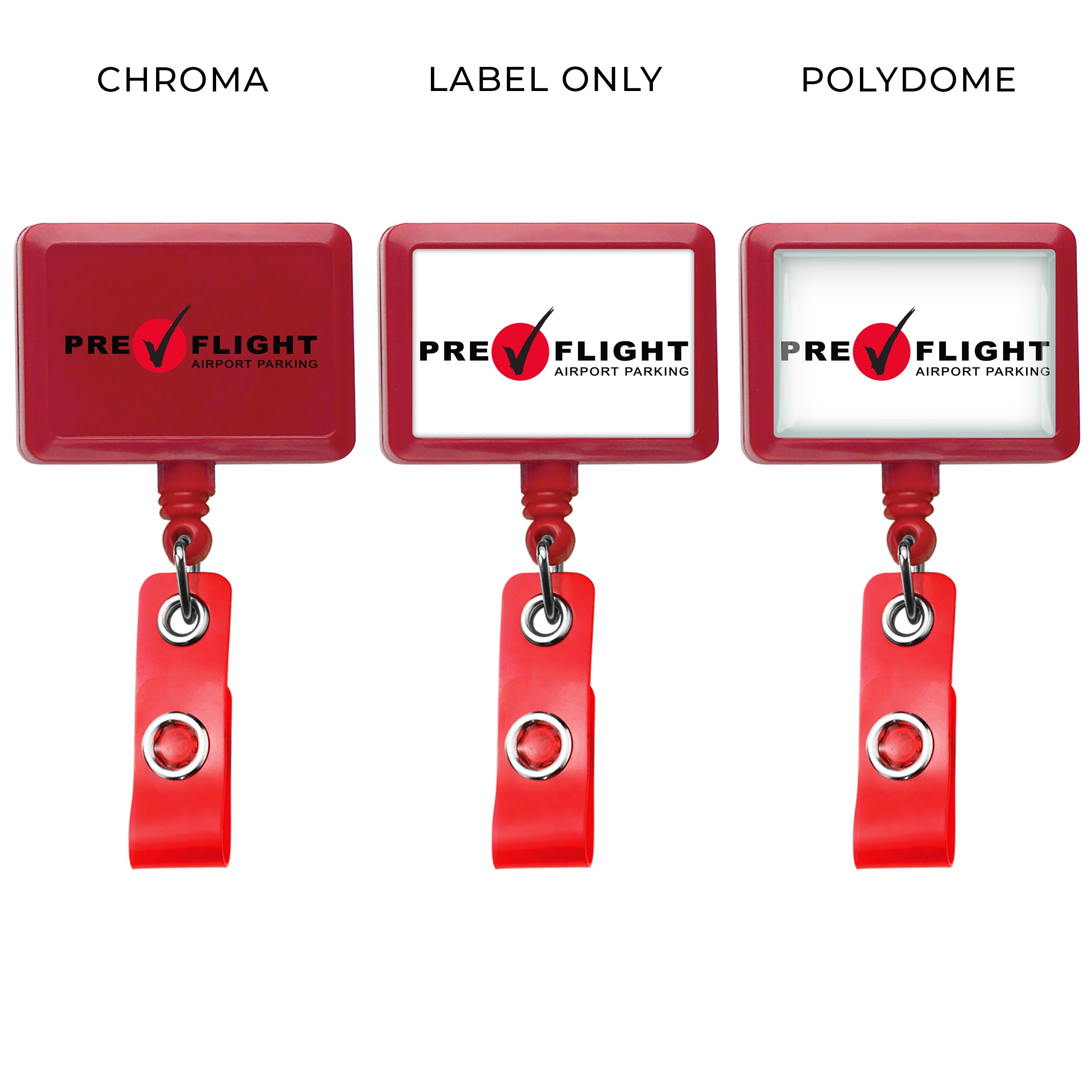 Picture of Rectangle Retractable Badge Reel, solid color