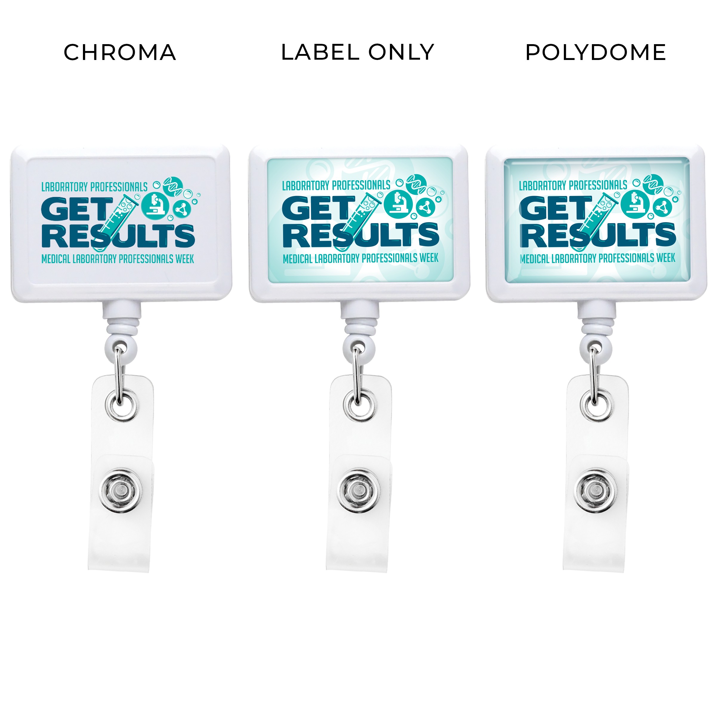 Picture of Rectangle Retractable Badge Reel, solid color