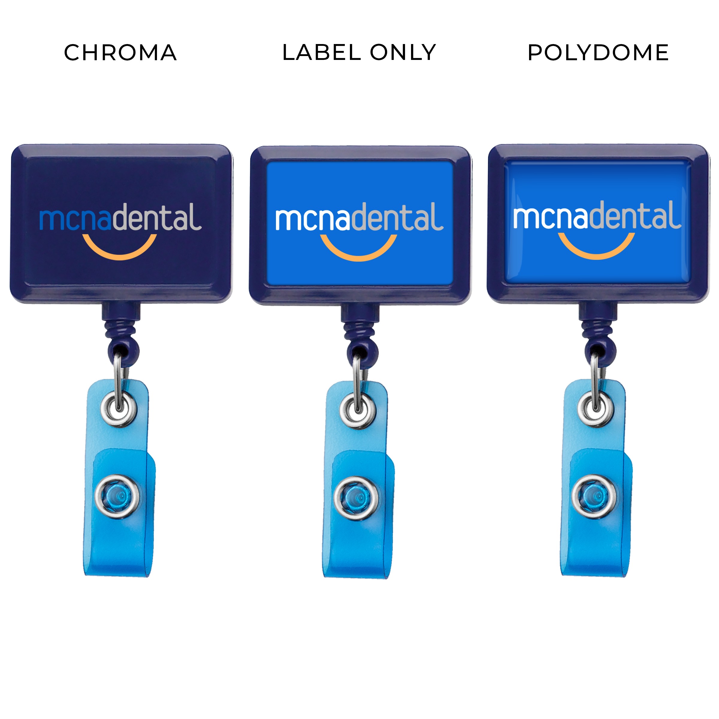 Picture of Rectangle Retractable Badge Reel, solid color