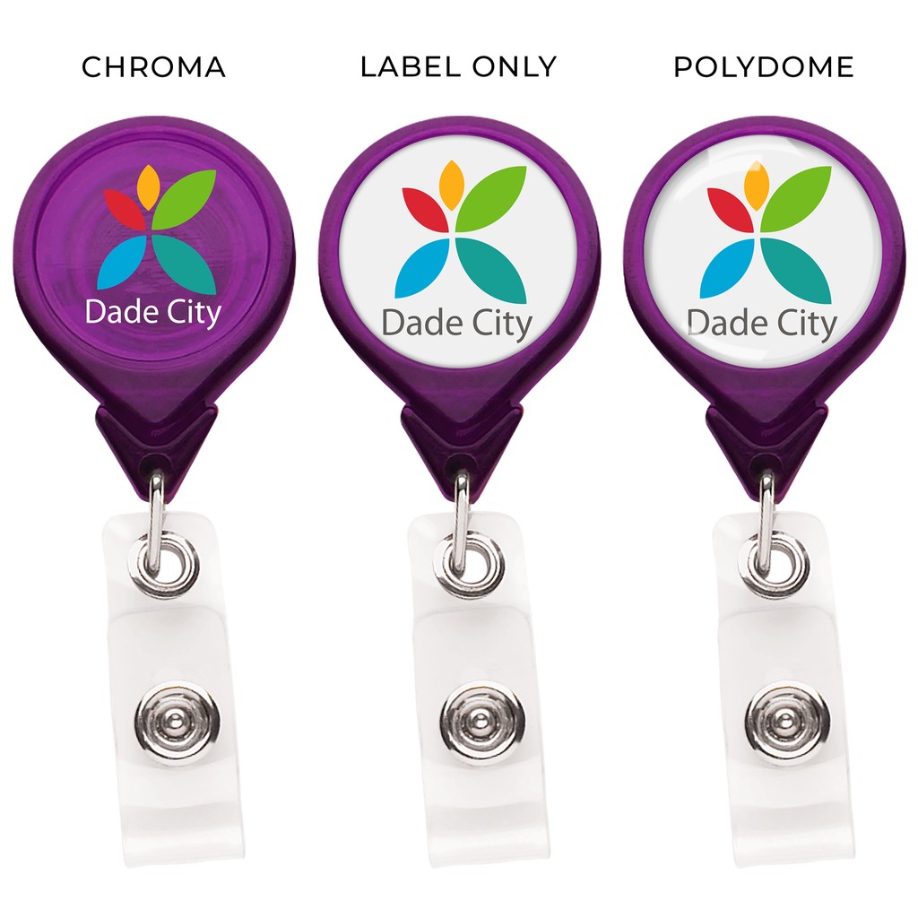 Picture of "Best" Translucent Round Retractable Badge Reel