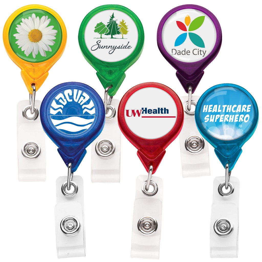 Picture of "Best" Translucent Round Retractable Badge Reel