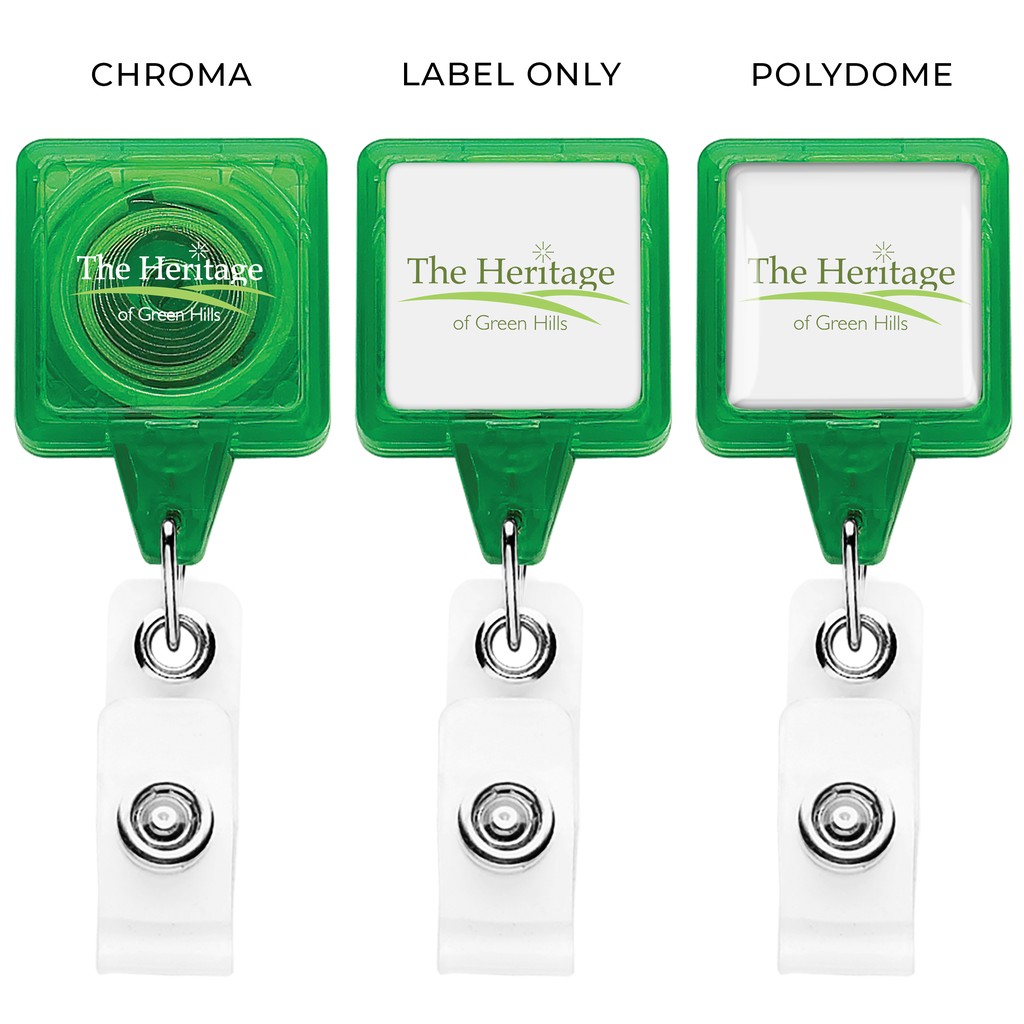 Picture of "Best" Translucent Square Retractable Badge Reel