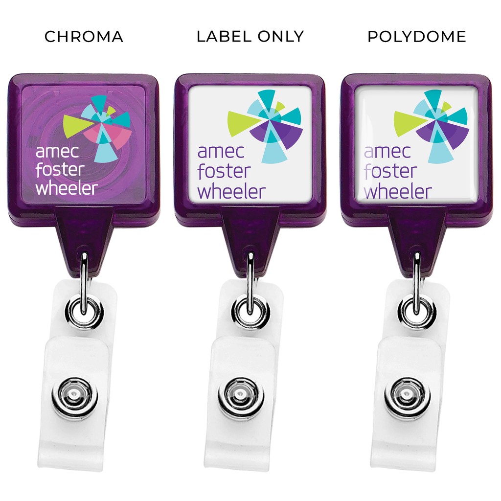 Picture of "Best" Translucent Square Retractable Badge Reel