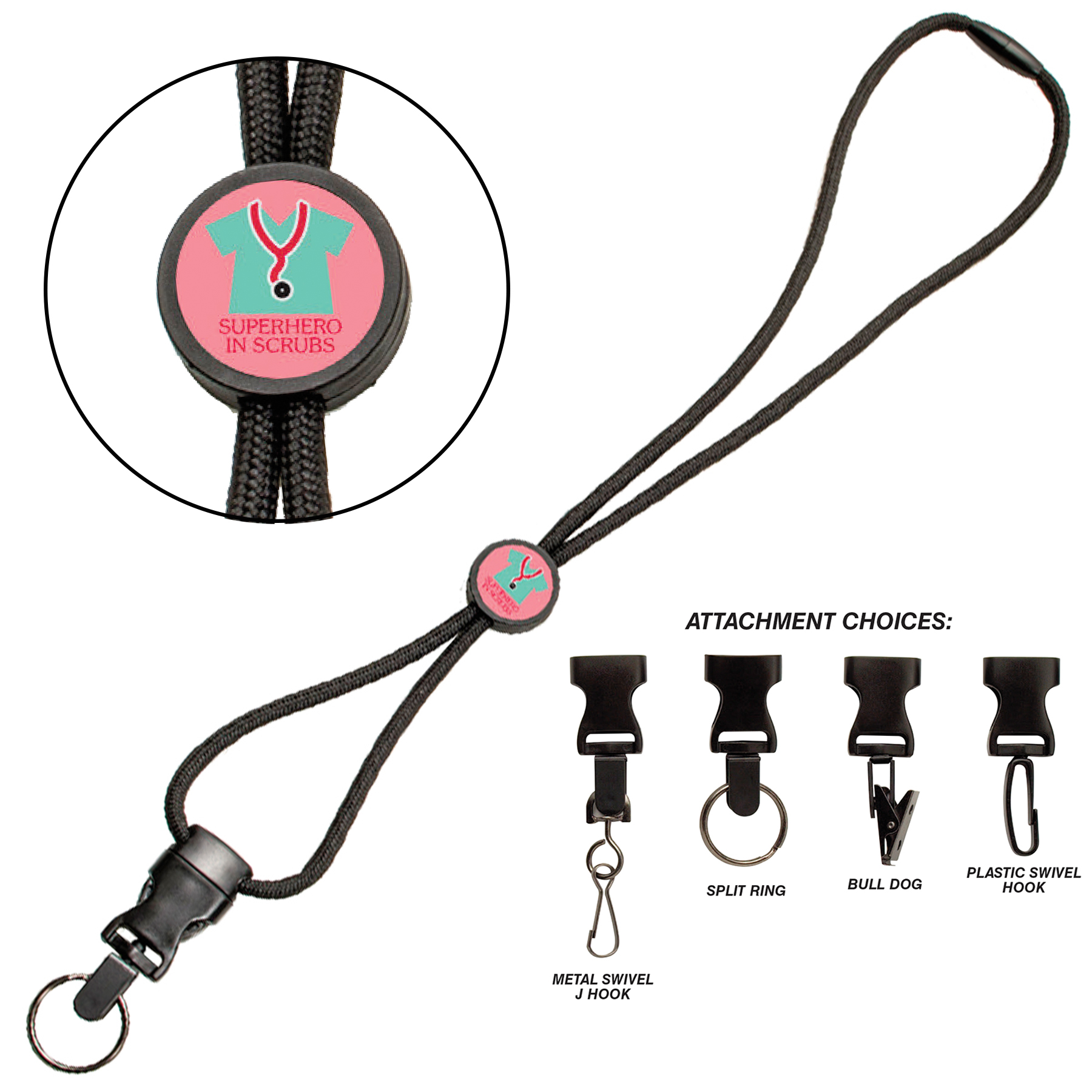Picture of Braided Lanyard w/round slider