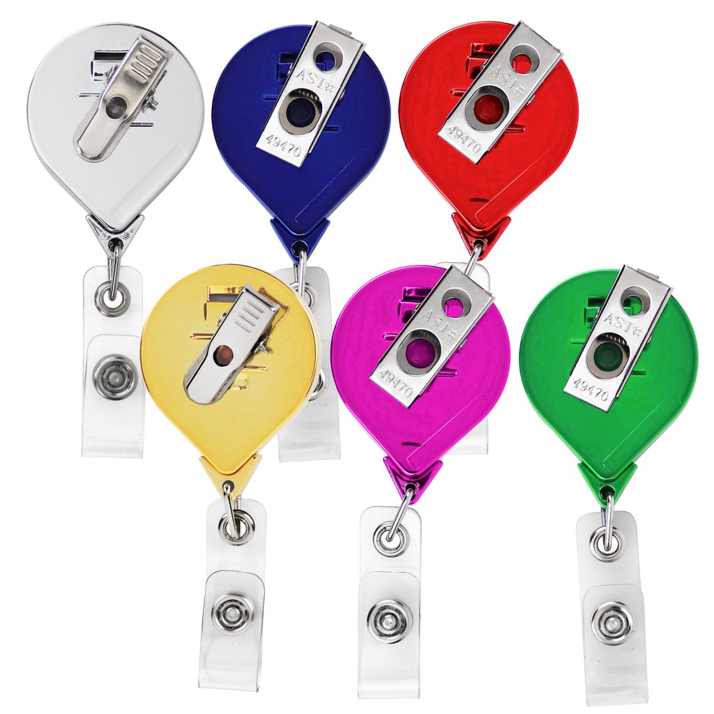 Picture of Metallic Finish Jumbo Round Retractable Badge Reel