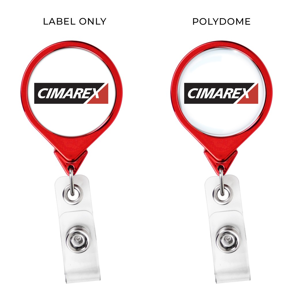 Picture of Metallic Finish Jumbo Round Retractable Badge Reel