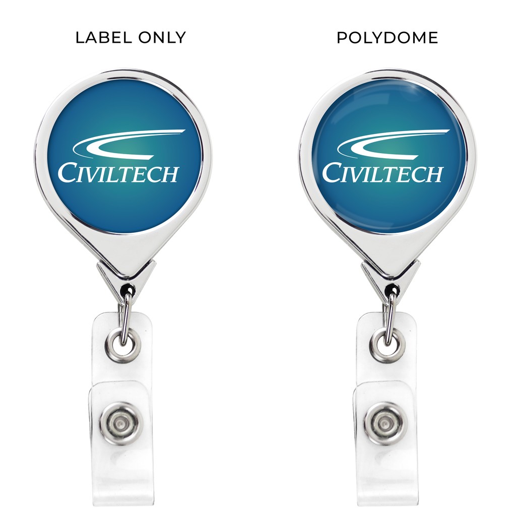 Picture of Metallic Finish Jumbo Round Retractable Badge Reel