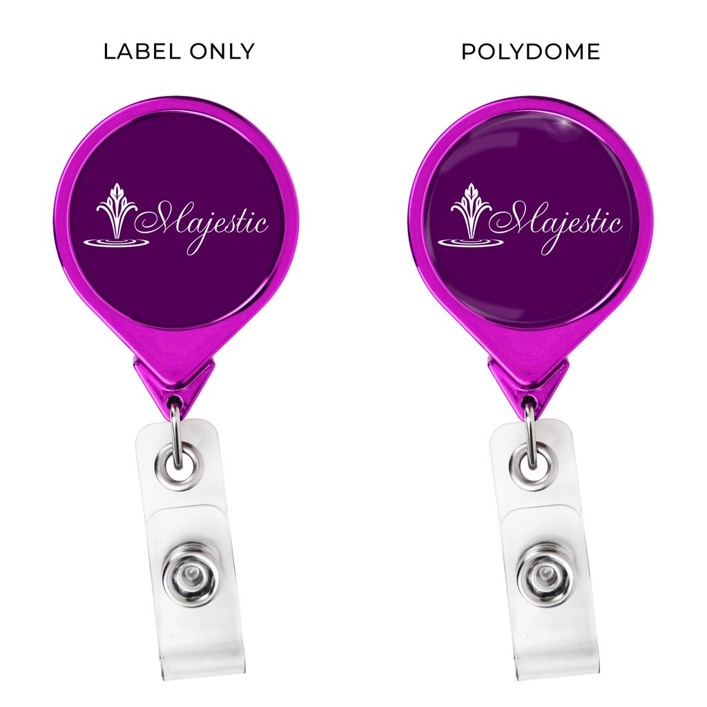Picture of Metallic Finish Jumbo Round Retractable Badge Reel