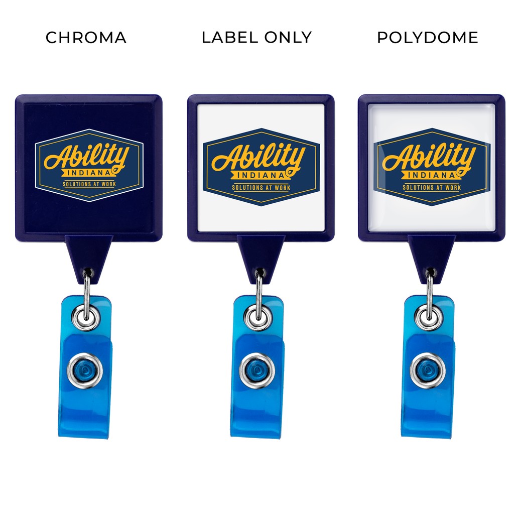 Picture of Jumbo Square Retractable Badge Reel, solid color
