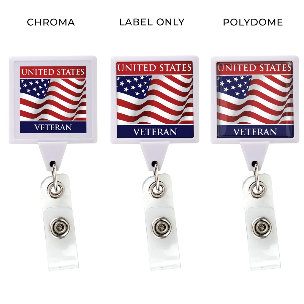 Picture of Jumbo Square Retractable Badge Reel, solid color