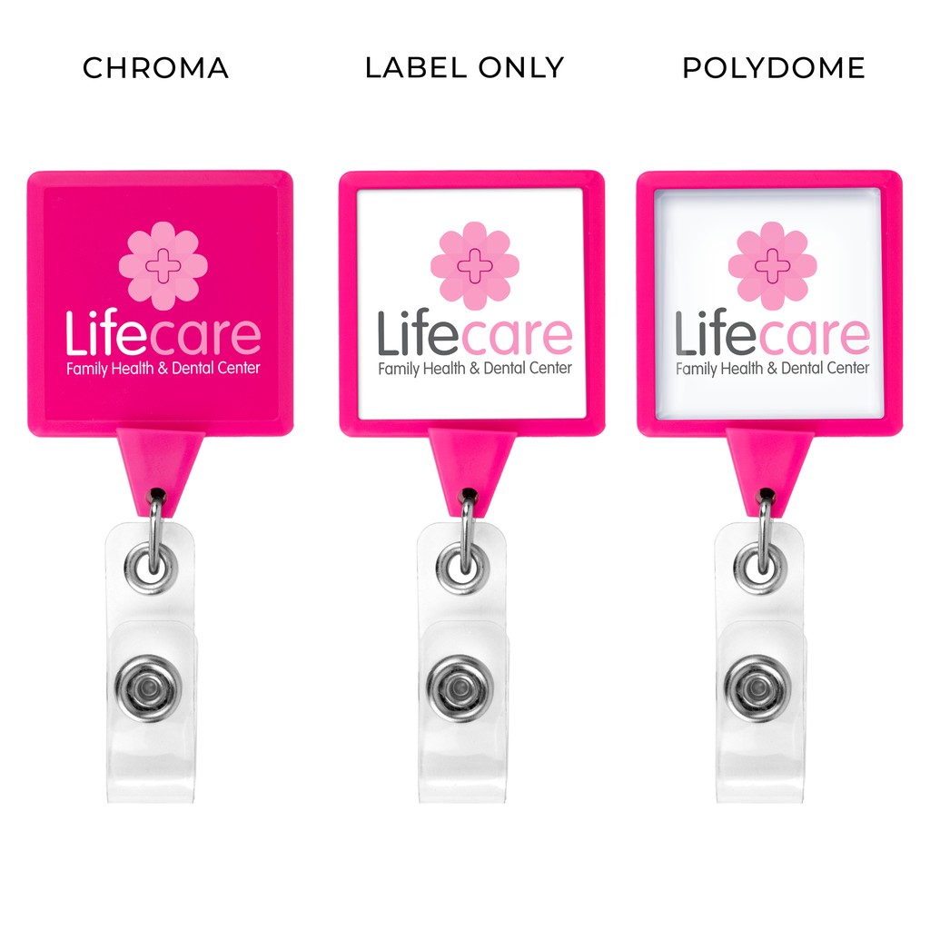 Picture of Jumbo Square Retractable Badge Reel, solid color
