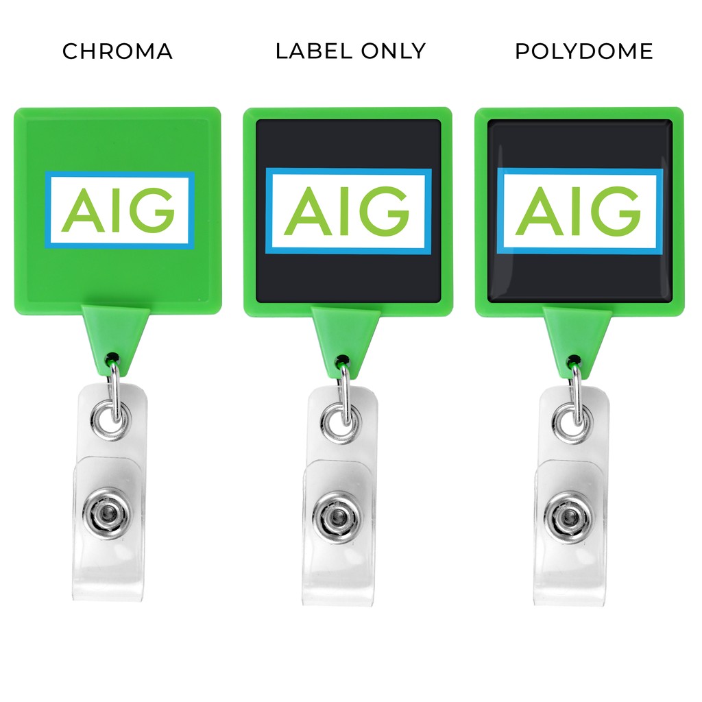 Picture of Jumbo Square Retractable Badge Reel, solid color