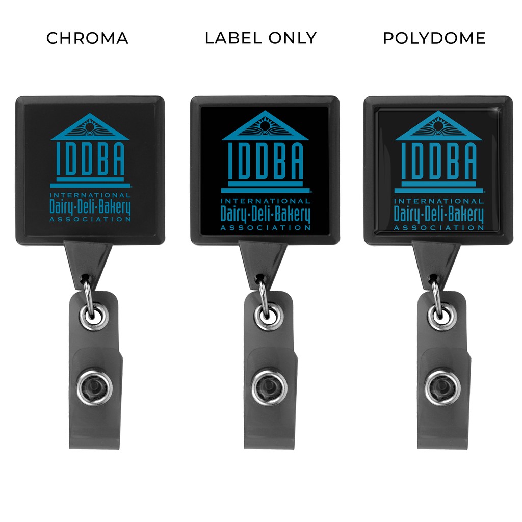 Picture of Jumbo Square Retractable Badge Reel, solid color