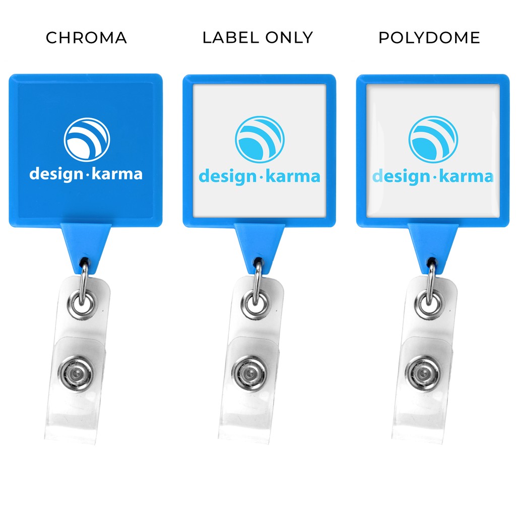 Picture of Jumbo Square Retractable Badge Reel, solid color