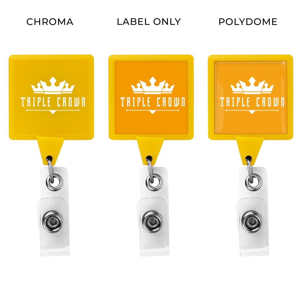 Picture of Jumbo Square Retractable Badge Reel, solid color