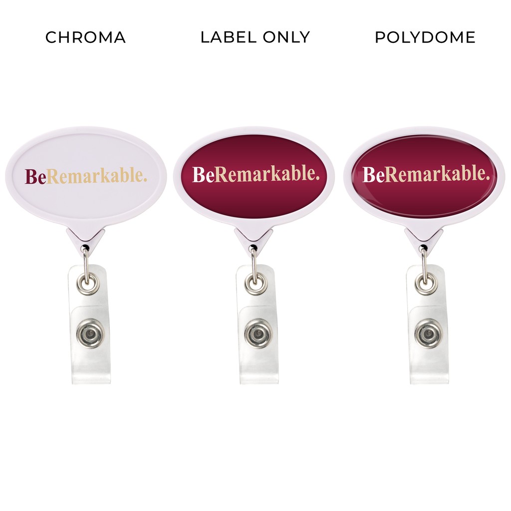 Picture of Jumbo Oval Retractable Badge Reel, solid color