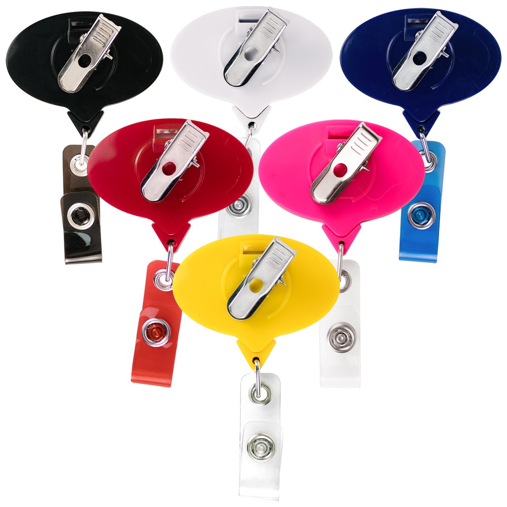 Picture of Jumbo Oval Retractable Badge Reel, solid color