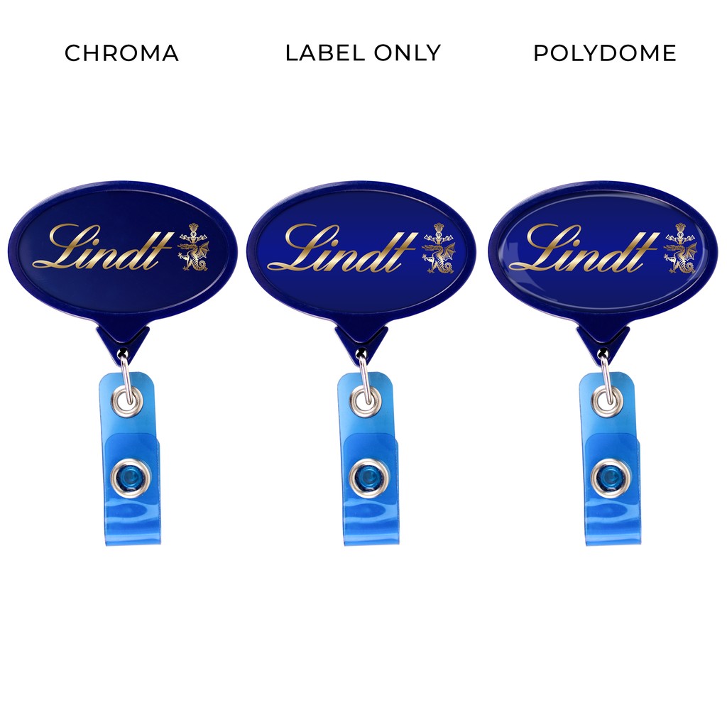 Picture of Jumbo Oval Retractable Badge Reel, solid color