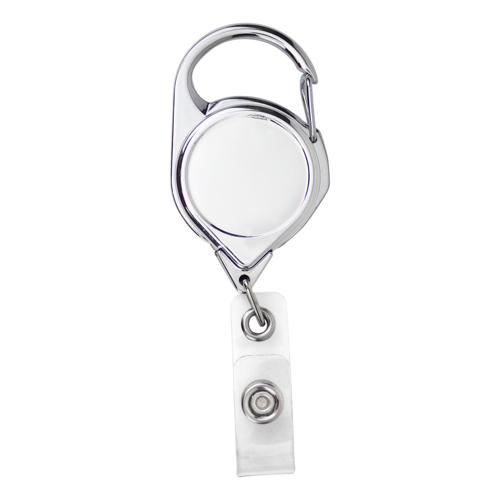 Picture of Metallic Finish Carabiner Retractable Badge Reel w/belt clip