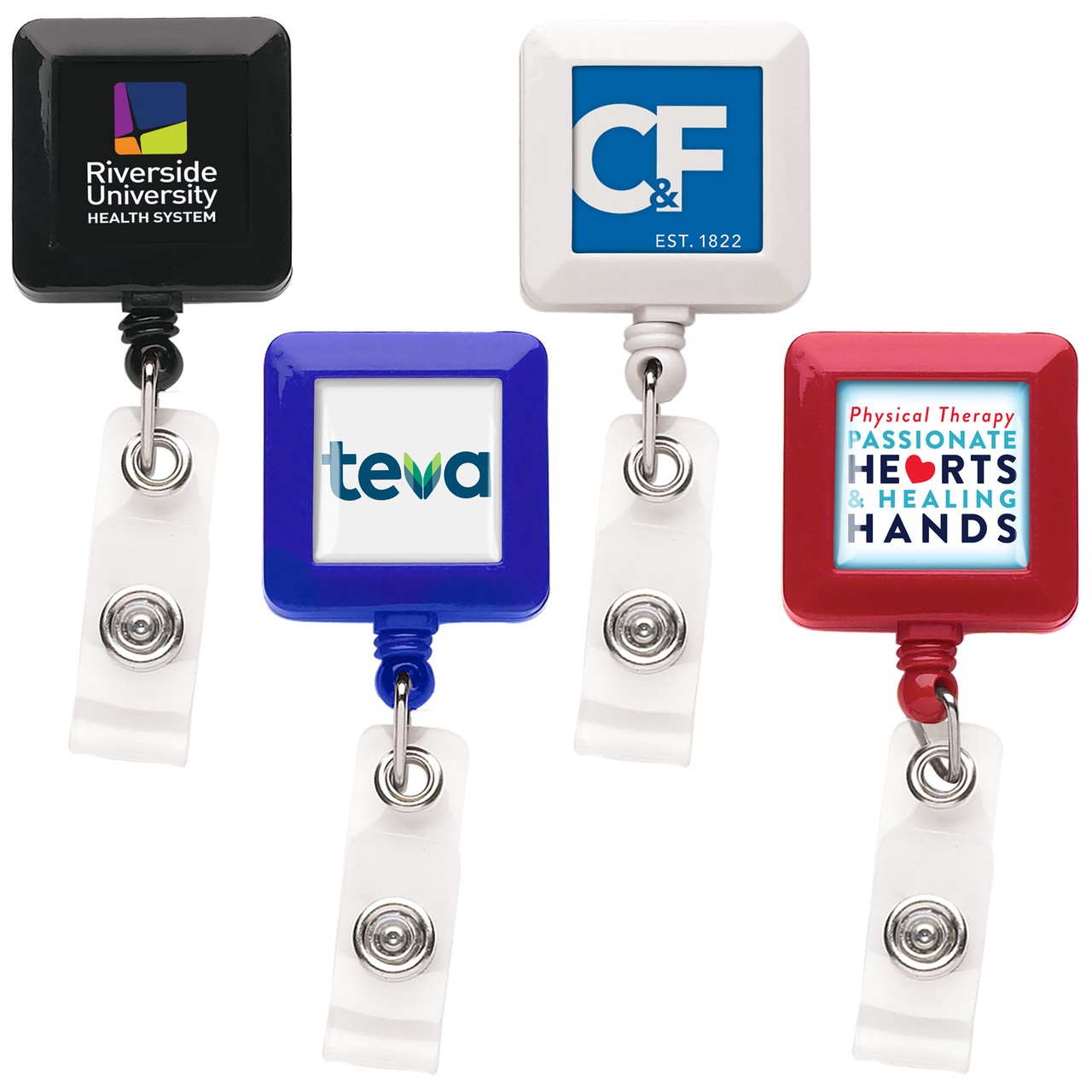Picture of "Good" Square Retractable Badge Reel
