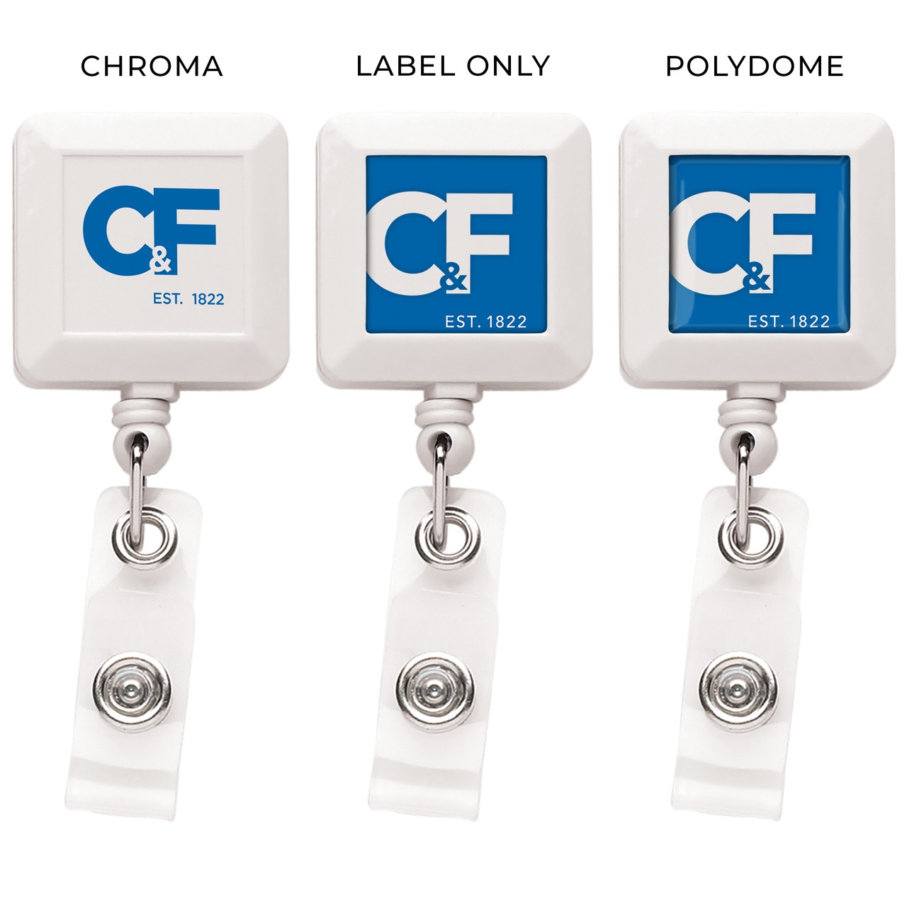 Picture of "Good" Square Retractable Badge Reel