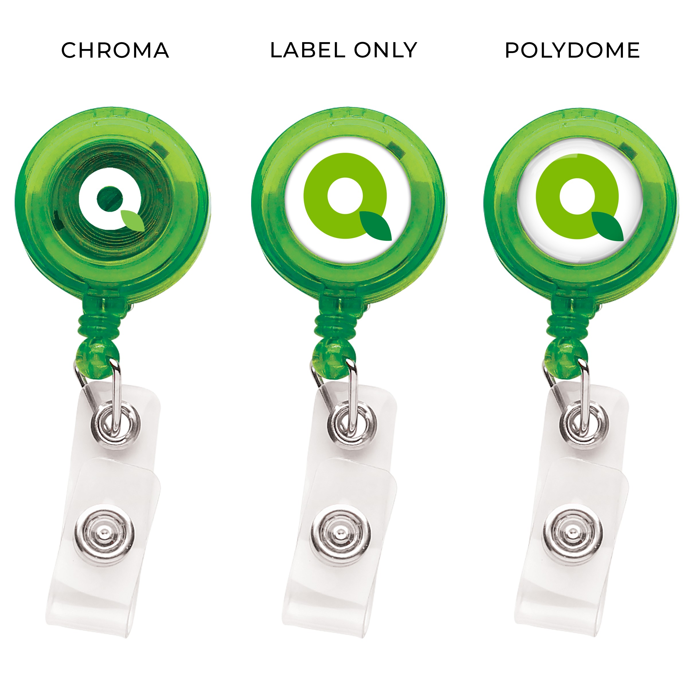 Picture of "Better" Translucent Round Retractable Badge Reel
