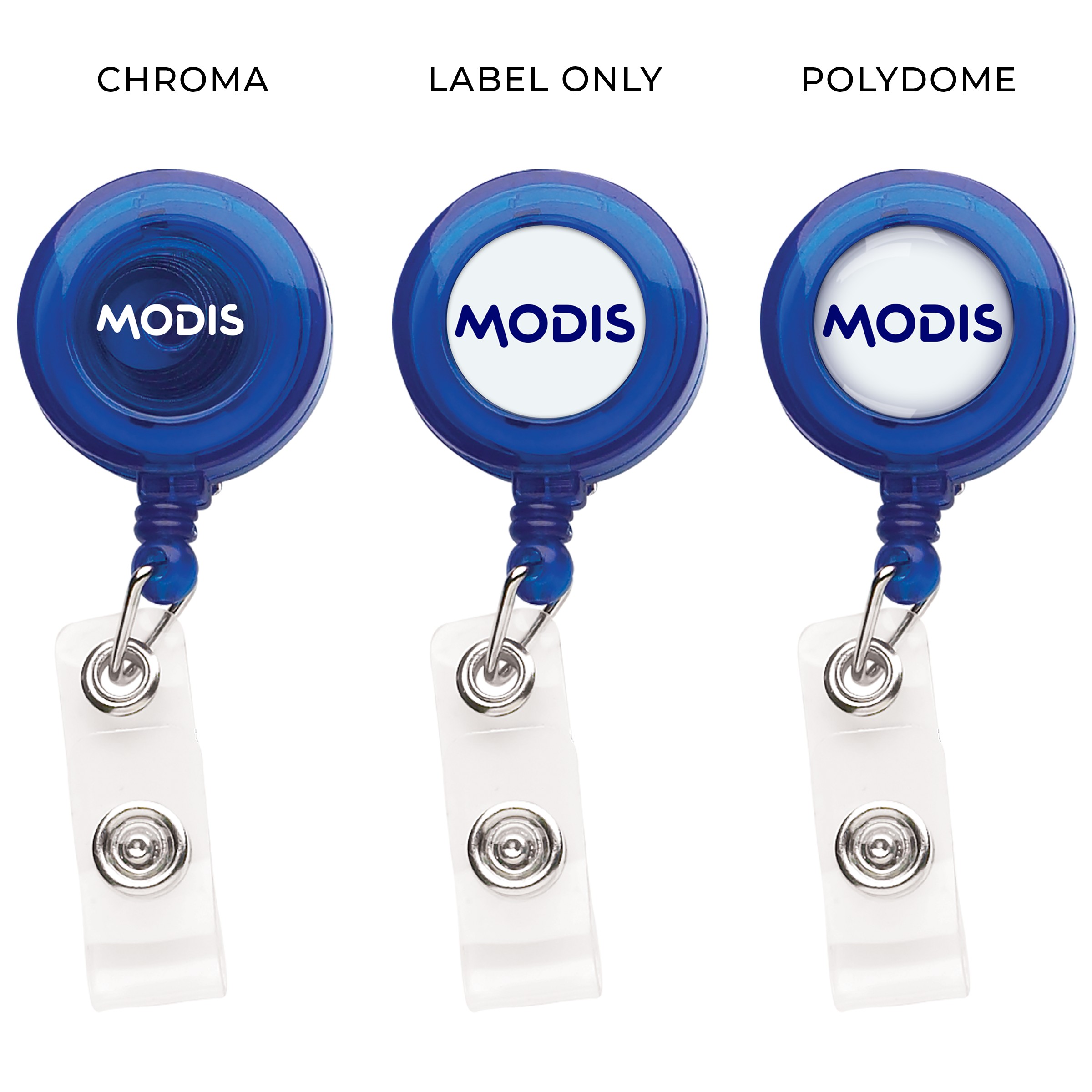 Picture of "Better" Translucent Round Retractable Badge Reel