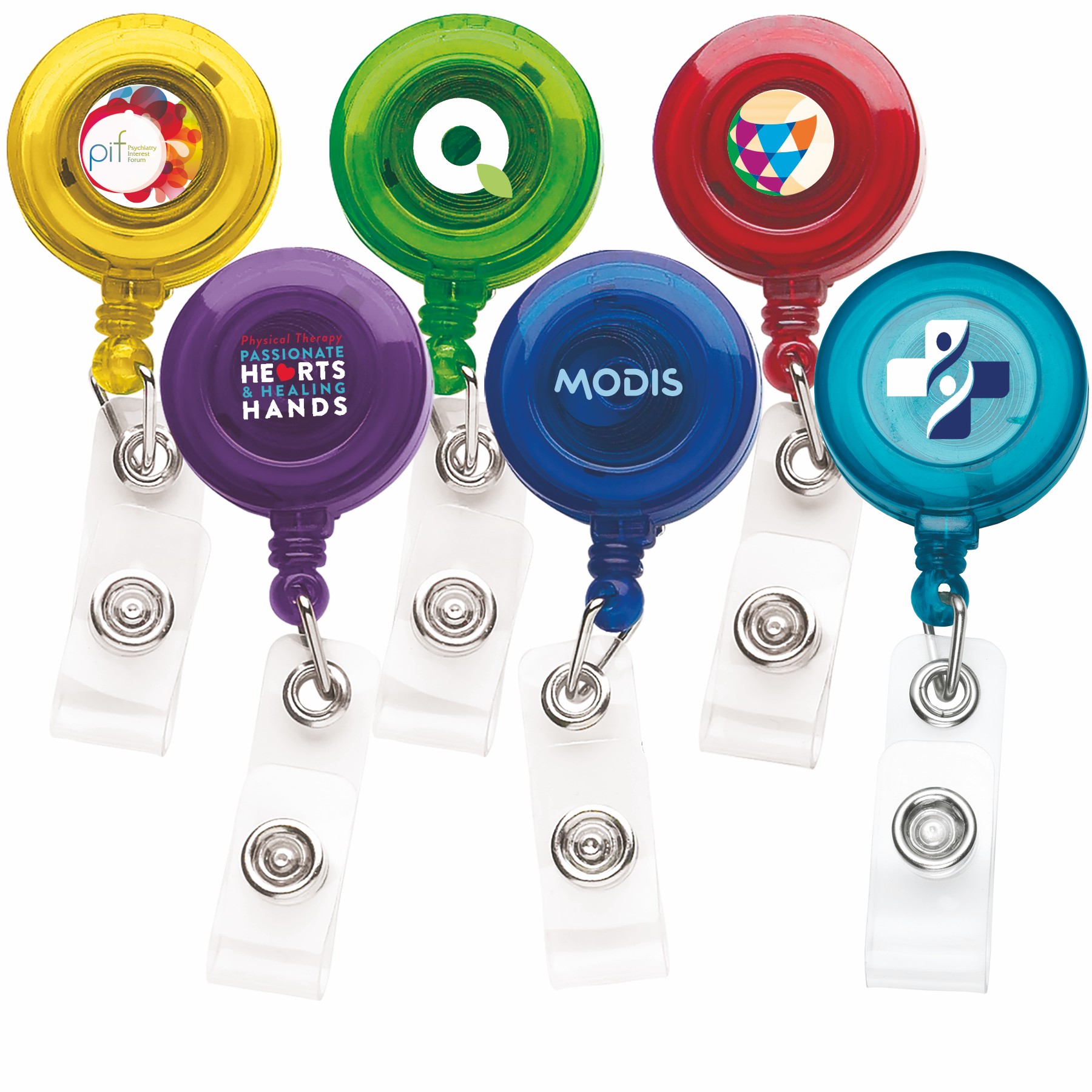 Picture of "Better" Translucent Round Retractable Badge Reel