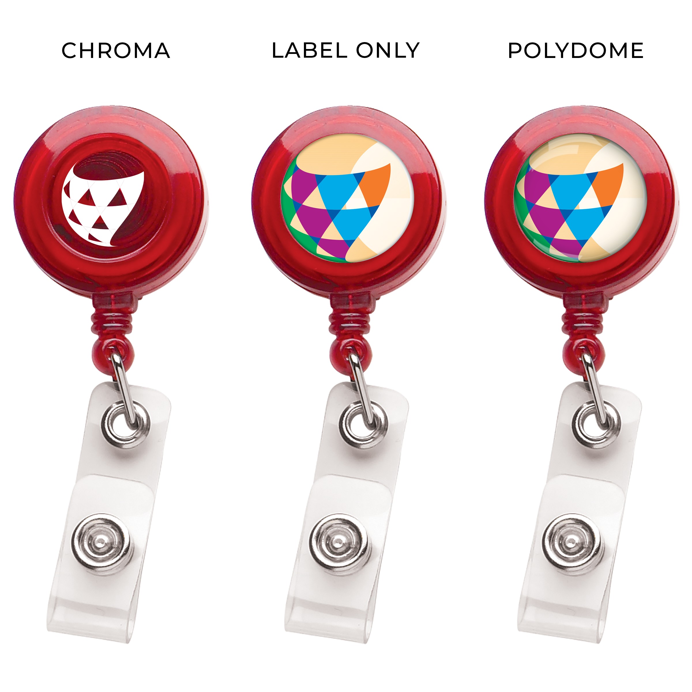 Picture of "Better" Translucent Round Retractable Badge Reel