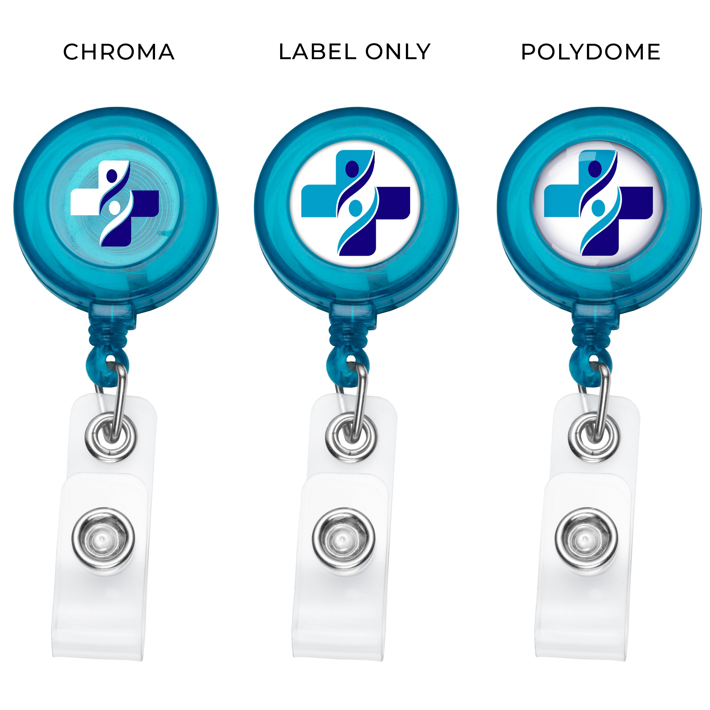 Picture of "Better" Translucent Round Retractable Badge Reel