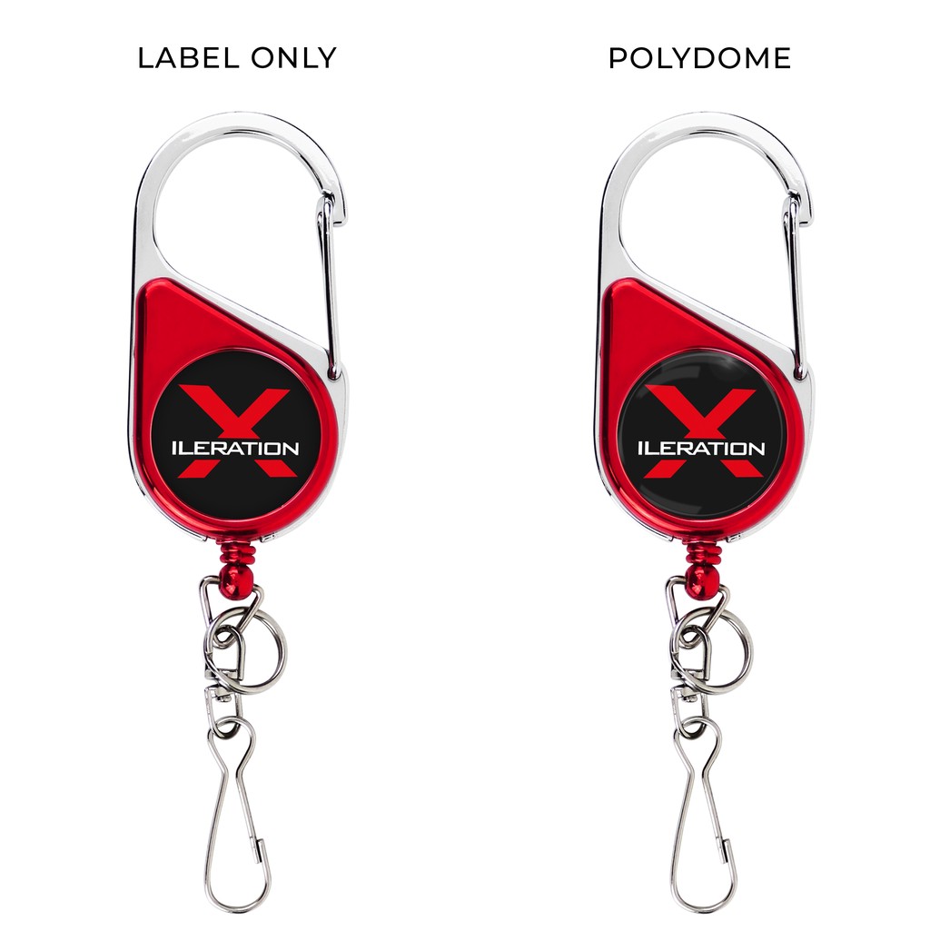 Picture of Metallic Finish Heavy Duty Carabiner Retractable Badge Reel