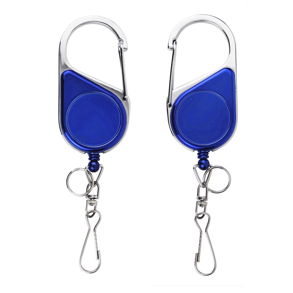 Picture of Metallic Finish Heavy Duty Carabiner Retractable Badge Reel