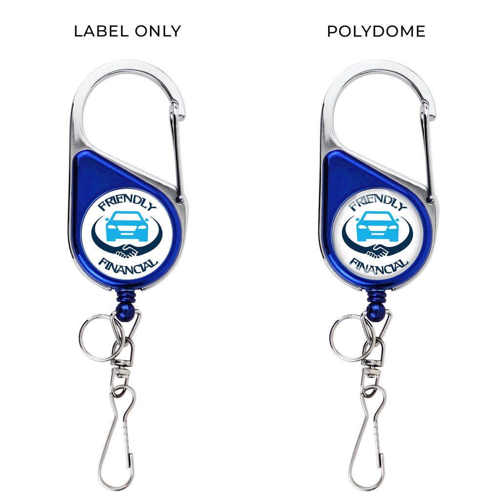 Picture of Metallic Finish Heavy Duty Carabiner Retractable Badge Reel