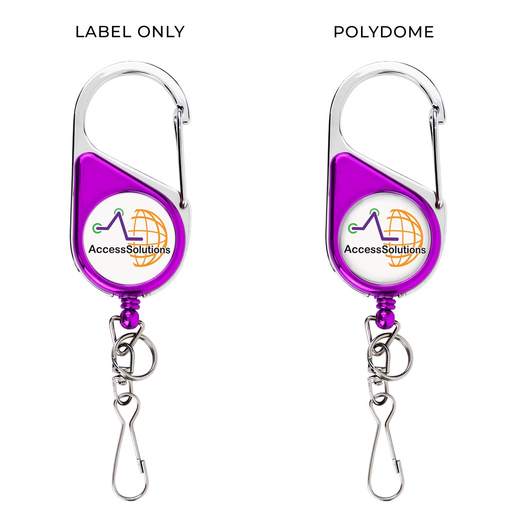 Picture of Metallic Finish Heavy Duty Carabiner Retractable Badge Reel